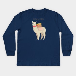 Alpaca Lunch Kids Long Sleeve T-Shirt